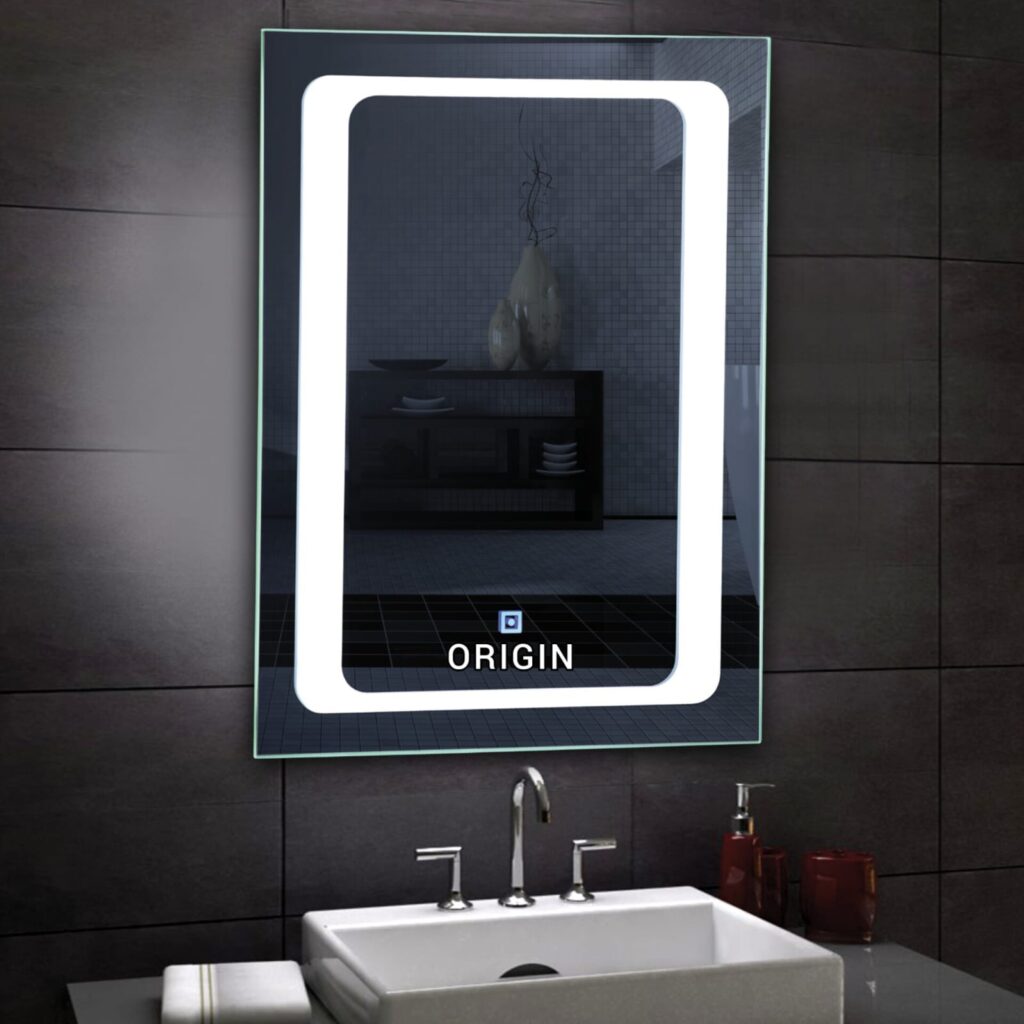 Glass Wall Mounted Rectangular Backlit Led Light Mirror